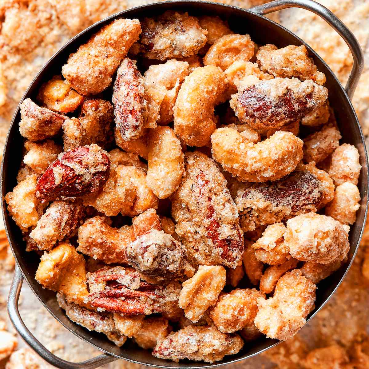 Cinnamon glazed roasted nuts